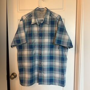 Eddie Bauer XL blue and teal shirt
